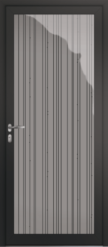 Porte d'entrée presto alu LARMES Noire